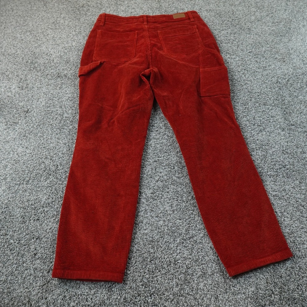 Judy Blue Pants Womens 29 Red Orange Corduroy Slim Fit Stretch Trouser Carpenter - Picture 10 of 12
